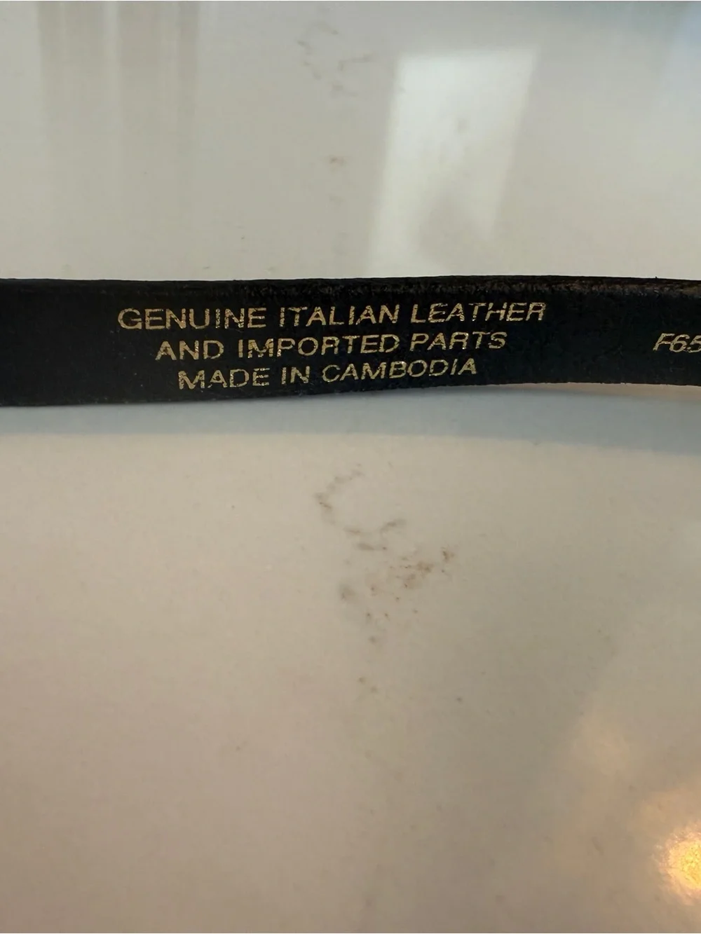J.Crew Skinny Italian Leather Belt Black Gold Buckle Medium - Picture 7 of 9